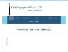 Tablet Screenshot of firstchurchofharwich.org